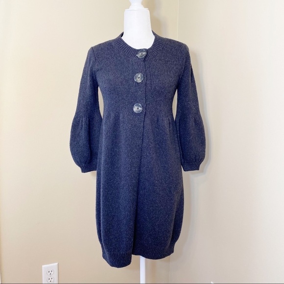 Vince Sweaters - Vince Wool Blend Bishop Sleeve Long Cardigan - S